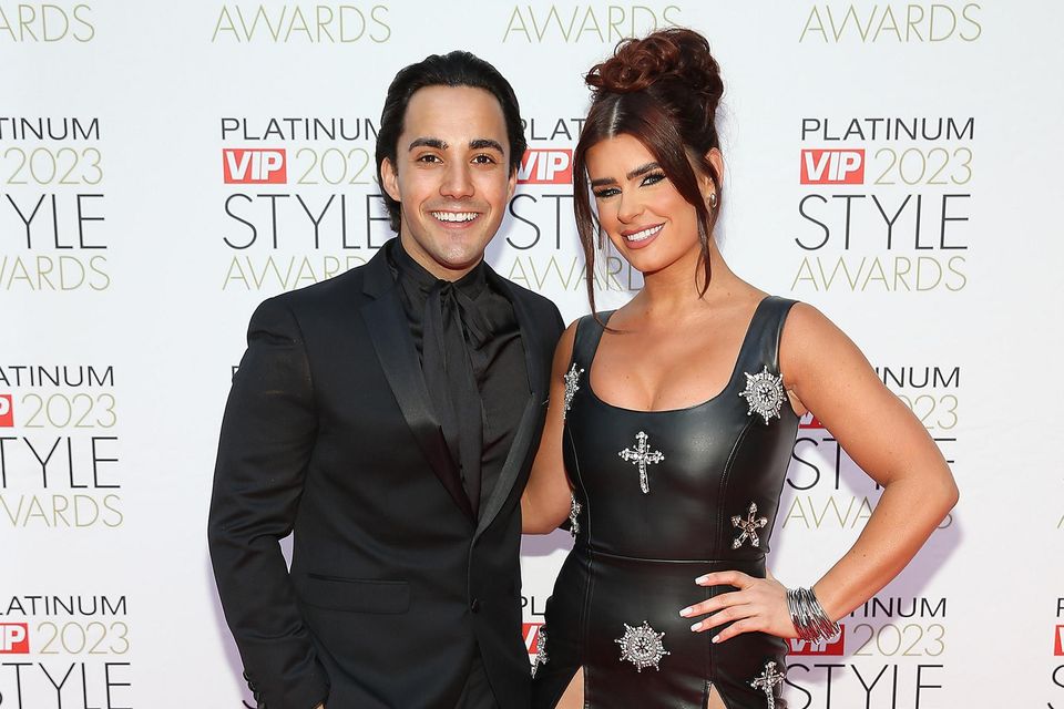 Jake Carter and Karen Byrne at the Platinum VIP Style Awards 2023 at the The Dublin Royal Convention Centre. Photo: Brian McEvoy