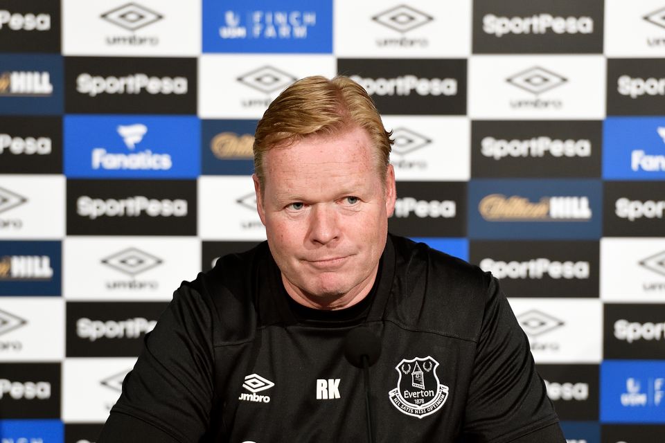 Ronald Koeman speaks to the press during the Everton FC press conference at USM Finch Farm on July 26, 2017 in Halewood, England.  (Photo by Tony McArdle/Everton FC via Getty Images)