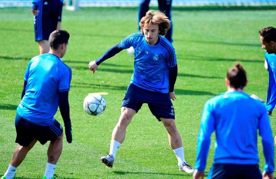 Real Madrid's Croatian midfielder Luka Modric