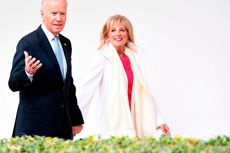 US Vice President Joe Biden and his wife Jill walk through the colonnade at the White House WATSON/AFP/Getty Images