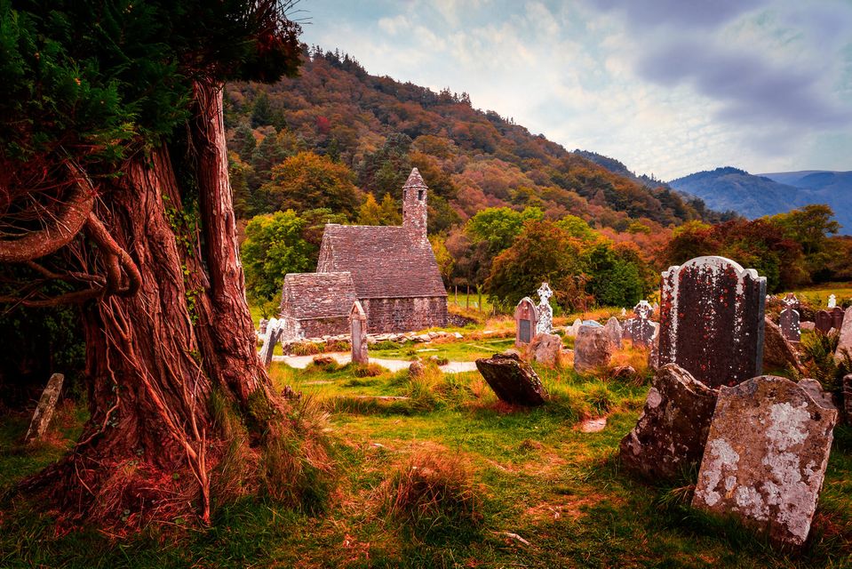 The Old Church at Glendalough, County Wicklow, Ireland