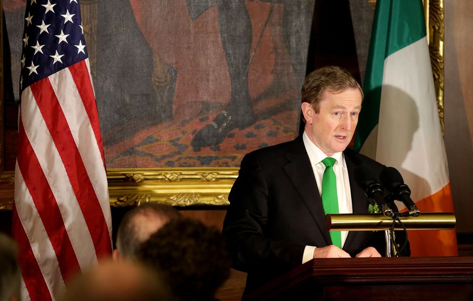 Speakers Lunch Capitol Hill Washington. Taoiseach Enda Kenny delivers his speech. Picture; Gerry Mooney