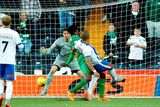 thumbnail: Josh Magennis scores Kilmarnock's first goal on the stroke of half-time