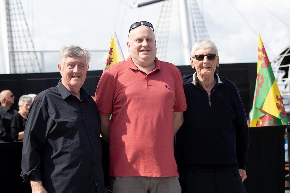 William Marshal weekend. From left; New Ross History group- Seamus Kiely secretary, Mick Conway chairperson and Jackie Stacey treasurer. Photo; Mary Browne
