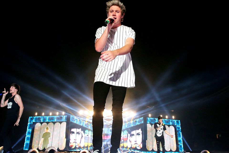 Niall Horan on stage with One Direction