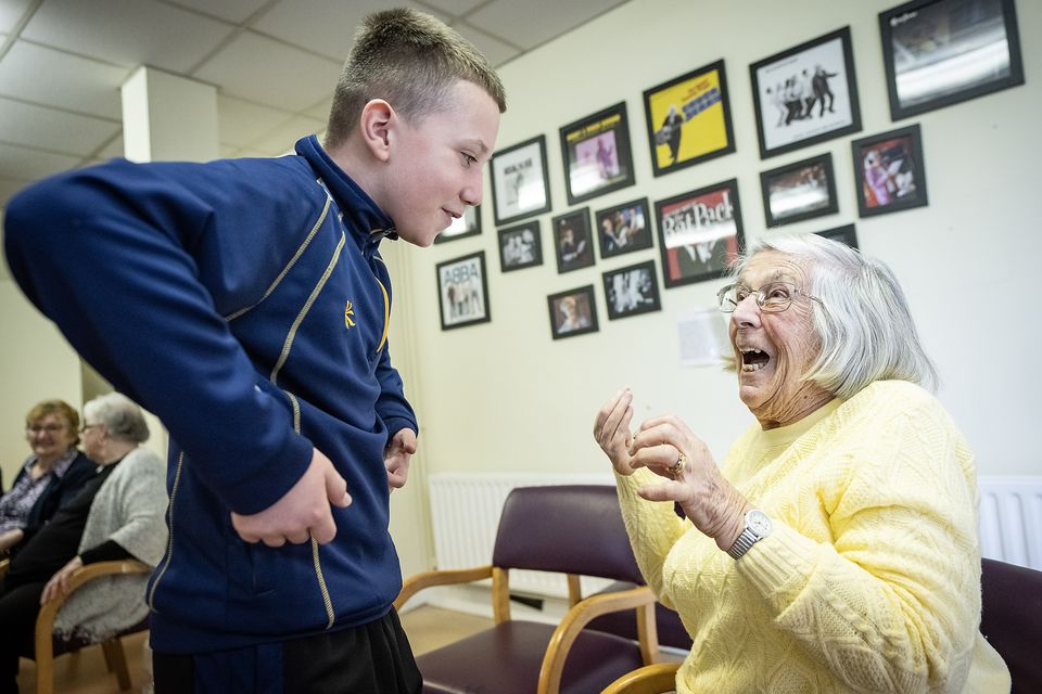 Students from Blessed Trinity College in North Belfast have been collaborating with Newington Day Centre (Brian Morrison/PA)