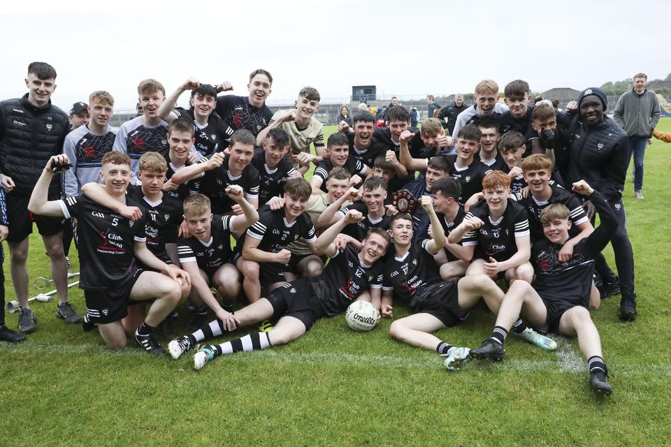 David O'Neill's Sligo U17s celebrate their Connacht Minor Shield victory in Markievicz Park. Pics: Carl Brennan.