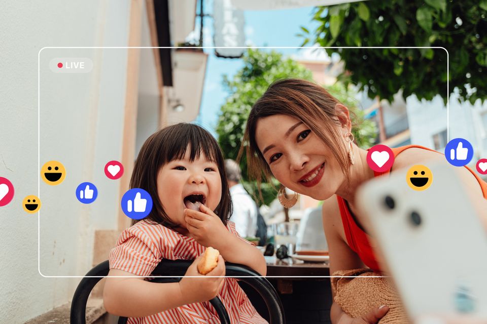 A lot of parents share pictures of their children online, but it can be a minefield. Photo: Picture posed/Getty