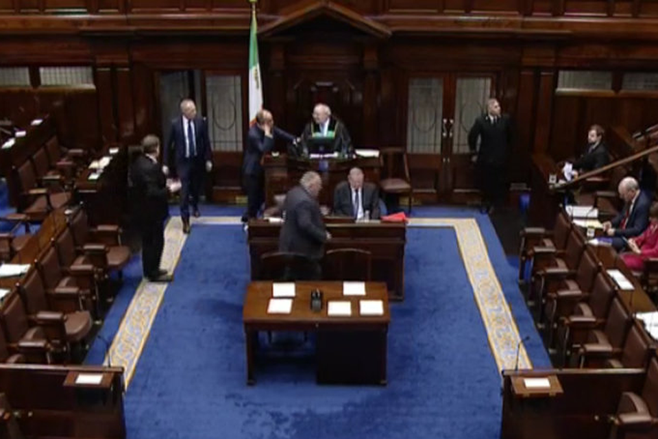 1. Clare TD Timmy Dooley walks into the Dáil Chamber