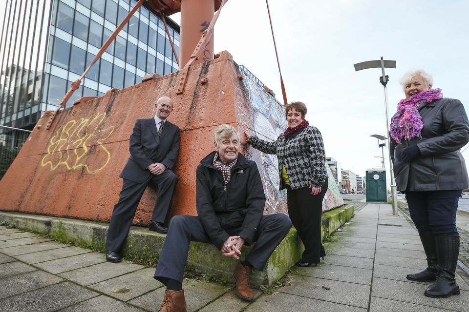 Pictured are: Eamonn O’Reilly, Chief Executive, Dublin Port Company, Sean O'Laoire, Director of MOLA Architecture, Dolores Wilson, St. Andrews Resource Centre and Betty Ashe, St. Andrews Resource Centre. Picture: Conor McCabe Photography.
