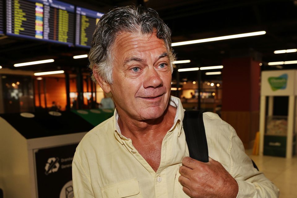 Gerry Hutch at Dublin Airport on Monday. Photo: Steve Humphreys.