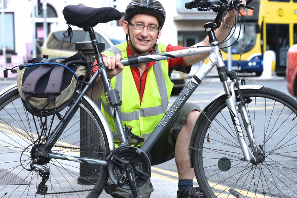 Paschal Comerford originally from Tipperary who now commutes into the city by bike from Rathfarnham.