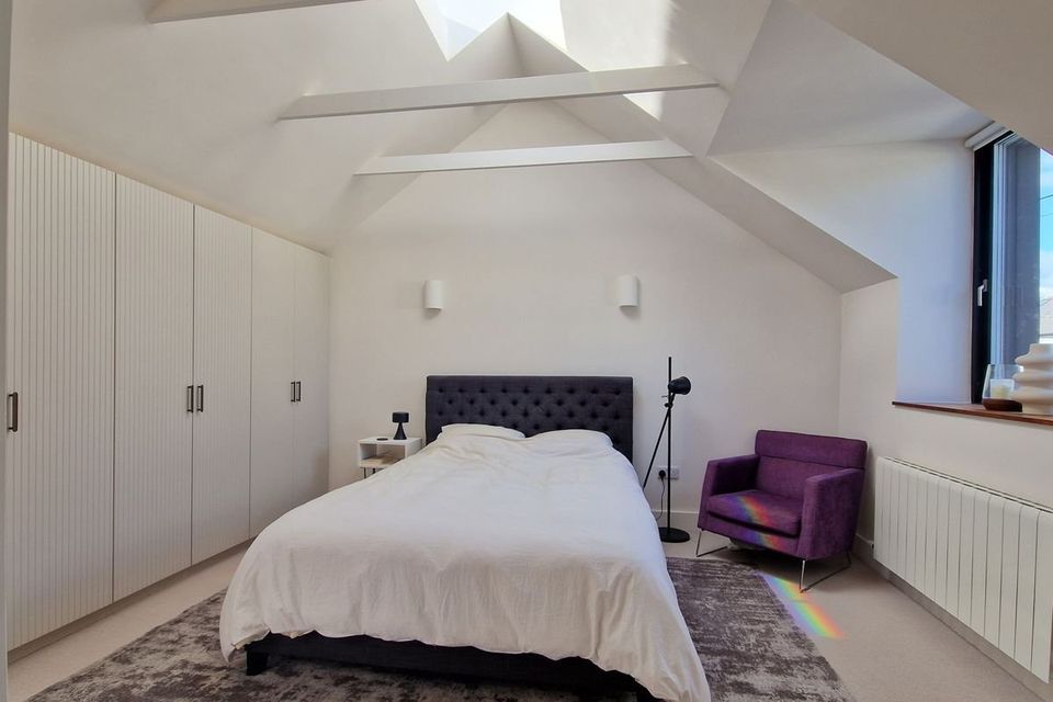 The mews home bedroom at Duncairn, Bray. 