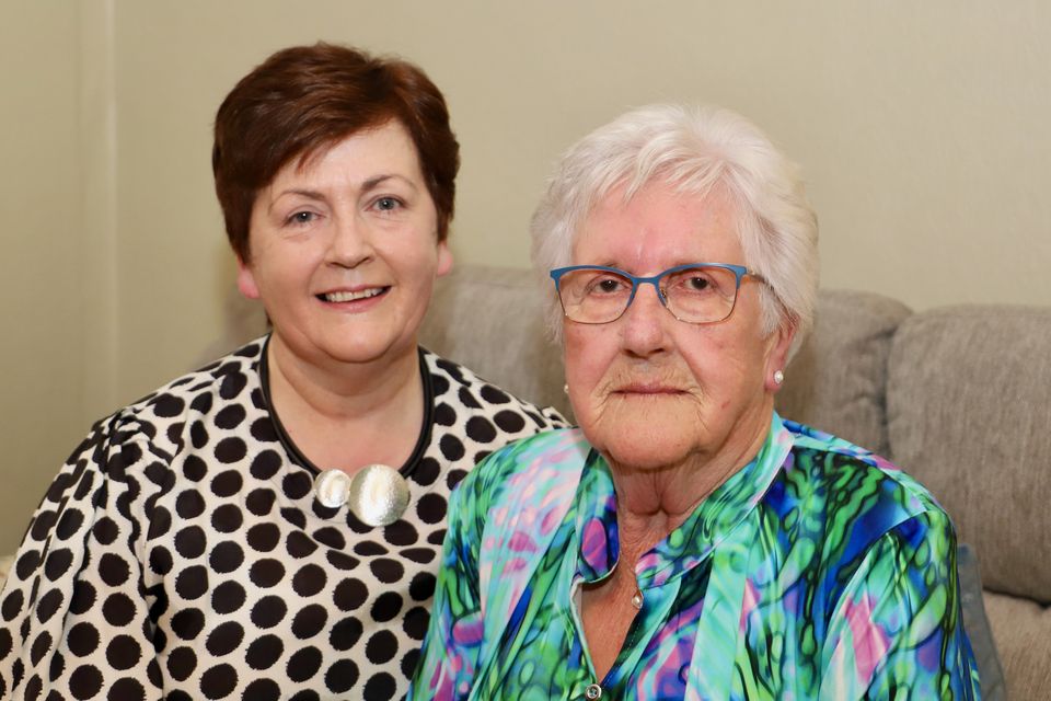 Frieda Purcell Killorglin will celebrate her 60th birthday on New Year's Day. She was first born in Ireland on New Year's Day in her 1964 year. Her photo is with her mother Bridie.Photo credit: Michael G. Kenny