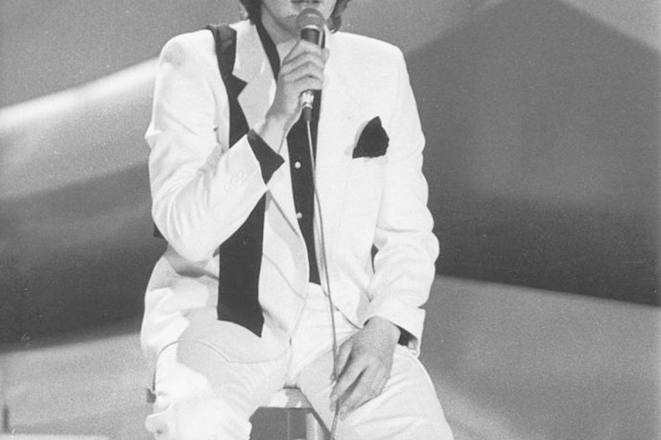 Johnny Logan winning the Eurovision Song Contest in The Hague in 1980 with 'What's Another Year?'. Photo: Keystone/Hulton Archive/Getty Images