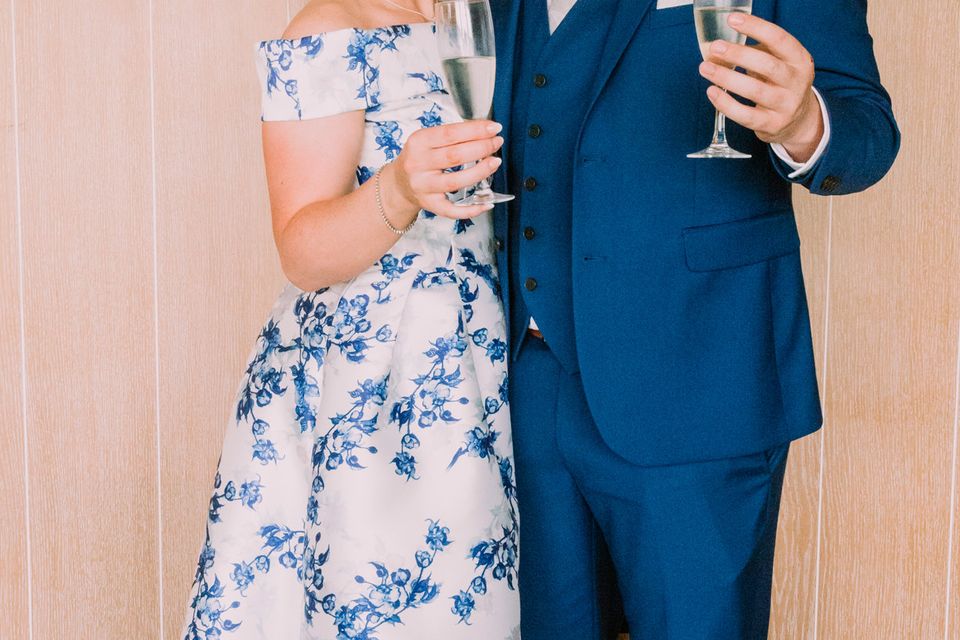 Real Wedding: The Irish bride wore the prettiest blue dress for her  intimate wedding in Cavan | Irish Independent
