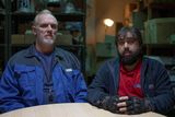 thumbnail: Paul 'Wicky' Wickstead (Greg Davies) and Karl (Asim Chaudhry) in The Cleaner. Photo by Jonathan Browning