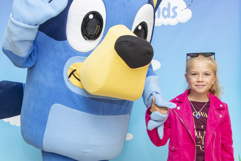 Natalie Kudzia with Bluey at the Bridgewater Shopping Centre in Arklow. Photo: Michael Kelly