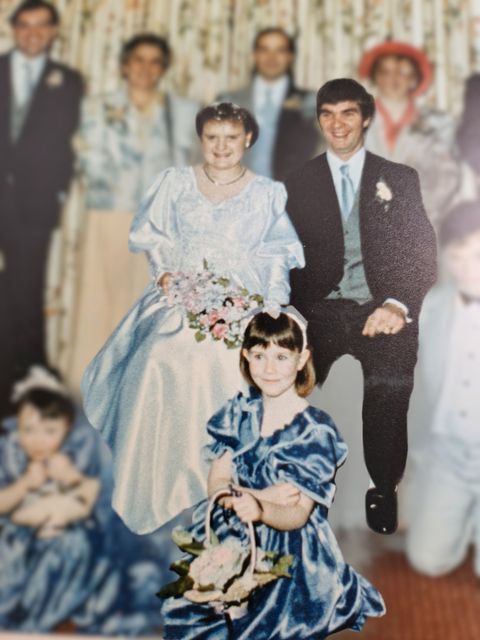 Katie Daughen was flowergirl at Michael and Carmel Fennessy's wedding