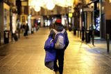 thumbnail: A homeless man makes his way up Dublin's Grafton Street in the early hours, looking for a place to bed down for the night.
5/12/14
Pic Frank Mc Grath