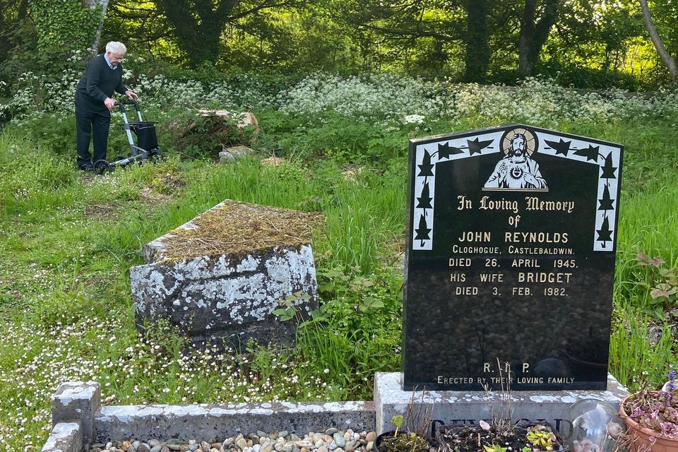 The grave of the last person buried in the graveyard, Bridget Reynolds in 1982.