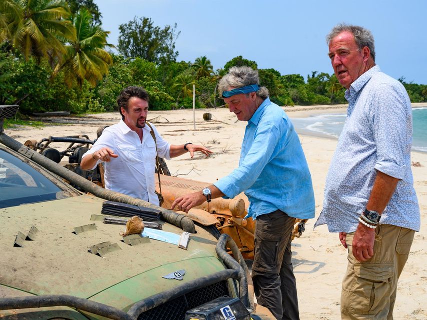 Richard Hammond, James May and Jeremy Clarkson in The Grand Tour