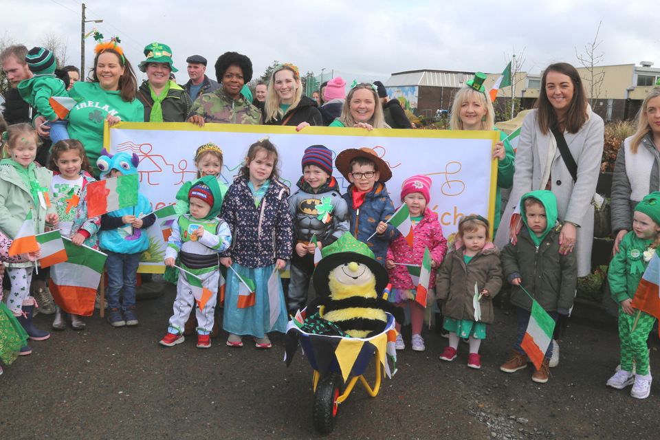 Children, Staff and Parents from Boherbue Educare Centre took part in the Boherbue St. Patrick's Parade. Photo by Sheila Fitzgerald