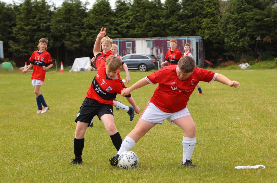 Action from the Ballyconnell NS v. Tinahely NS game in the Coolboy Cup. 