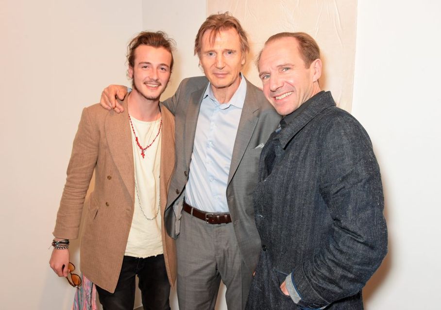 (L to R) Micheal Neeson, Liam Neeson and Ralph Fiennes attend the Maison Mais Non launch party as Micheal Neeson launches fashion gallery in Soho on June 2, 2015 in London, England.  (Photo by David M. Benett/Getty Images for Maison Mais Non)