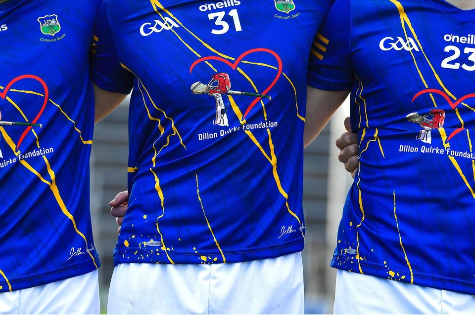 Tipperary jerseys before the Dillon Quirke Foundation Hurling Challenge against Kilkenny. Photo by Piaras Ó Mídheach/Sportsfile