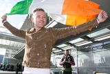 thumbnail: Nicky Byrne pictured in Dublin Airport Prior to his departure to Represent Ireland in The Eurovision Song Conters in Sweden. Photo: Kyran O'Brien