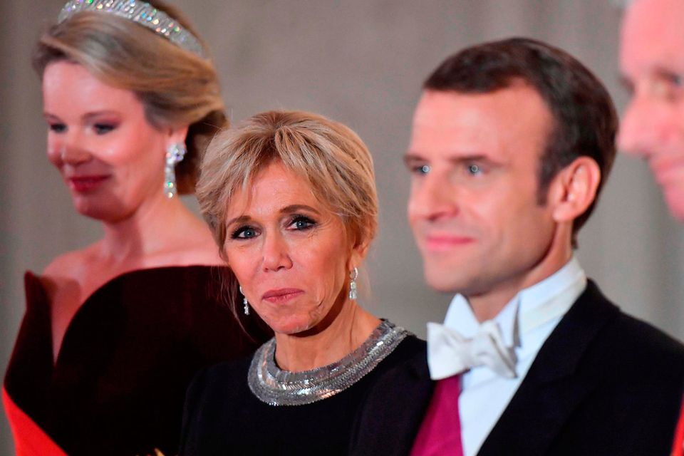 First Lady Brigitte Macron Wears Louis Vuitton in Brussels to Meet