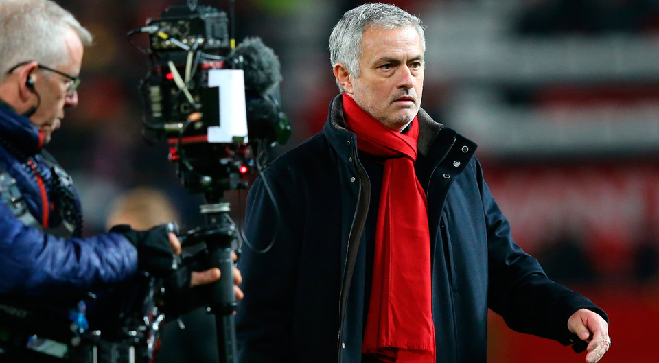 Jose Mourinho looks thoughtful after the Premier League match. Photo: Getty Images