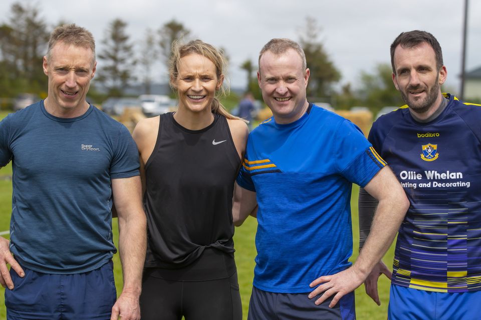 Paddy Reville, Siobhan Kehoe, Gary O’Grady and Jamie Cooney at the Gusserane Fittest Family event.