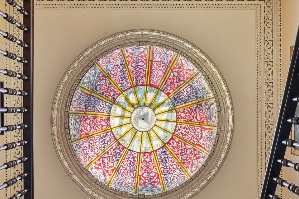 The stained glass dome