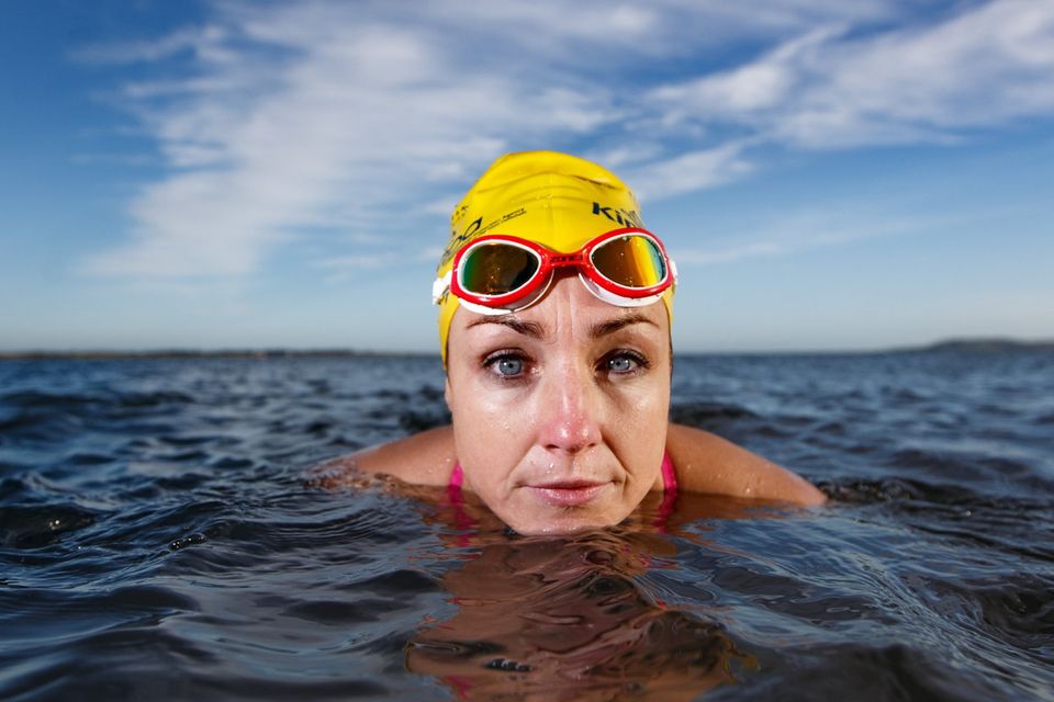 Long distance open water swimmer, Rachael Lee.
Pic: Mark Condren