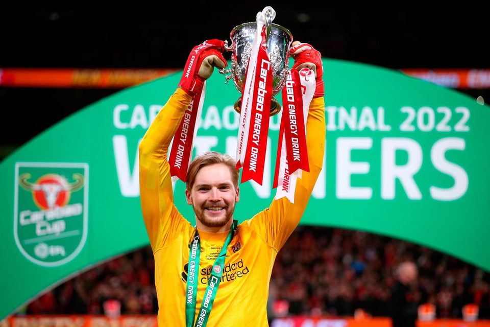 Liverpool goalkeeper Caoimhin Kelleher will get a chance to win another Carabao Cup