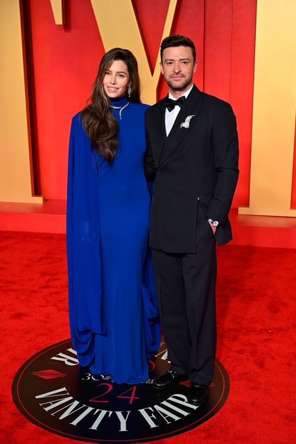 Jessica Biel and Justin Timberlake attending the Vanity Fair Oscar Party. PA