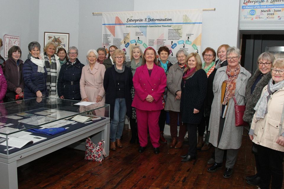 Some of those in attendance at the launch of the ICA exhibition in Enniscorthy Castle.
