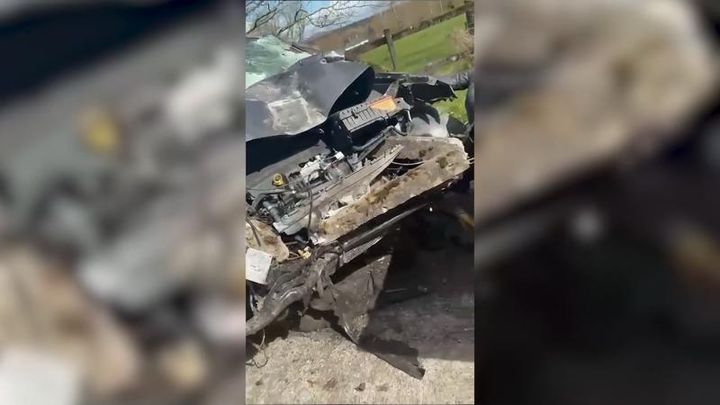 Gardaí launch probe as driver (20s) narrowly escapes serious injury when concrete post smashes through front windscreen