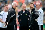 thumbnail: Donegal manager Jim McGuinness, second left, with his backroom team