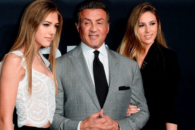 Sylvester Stallone Shows Off His Stunning Daughters at 'Creed' Premiere