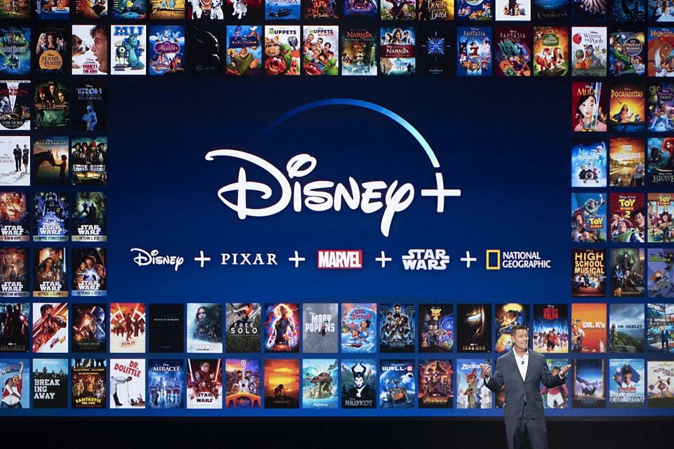 Kevin Mayer, Disney s chairman of direct-to-consumer products, at D23 in 2019 Launch of Disney+