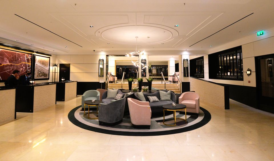 The front lobby at The Conrad, Dublin. Photo: Pól Ó Conghaile