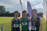 thumbnail: Jonas Stafford of East Glendalough after being presented with the silver medal.