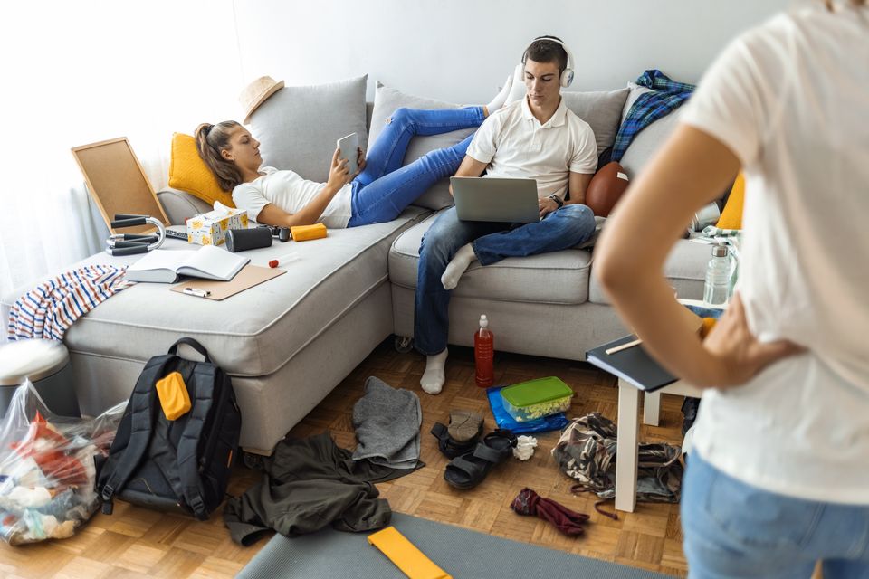 If you’re frustrated with your teen’s untidiness, you could allow them keep their bedroom in whatever state they like, on condition the tidy up after themselves everywhere else. Photo: Getty/picture posed