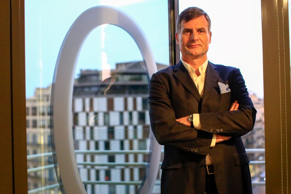 Ronan Dunne, chief executive officer of Telefonica O2 UK, poses for a photograph before a Bloomberg TV interview in February. Photo: Bloomberg