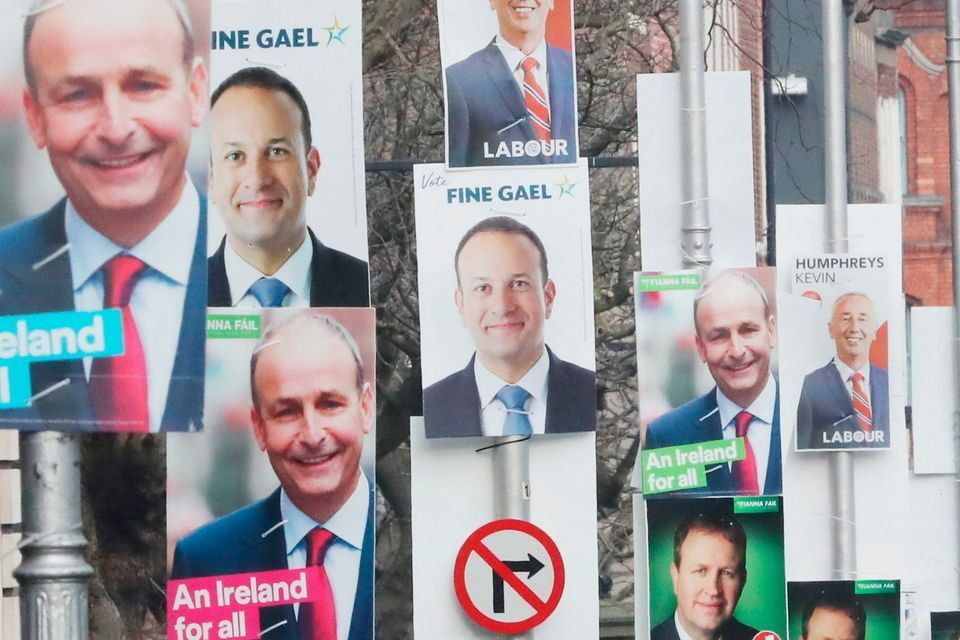 Tidy Towns groups see election posters see election posters as a bit of an eye-sore. Photo: Niall Carson/ PA Wire