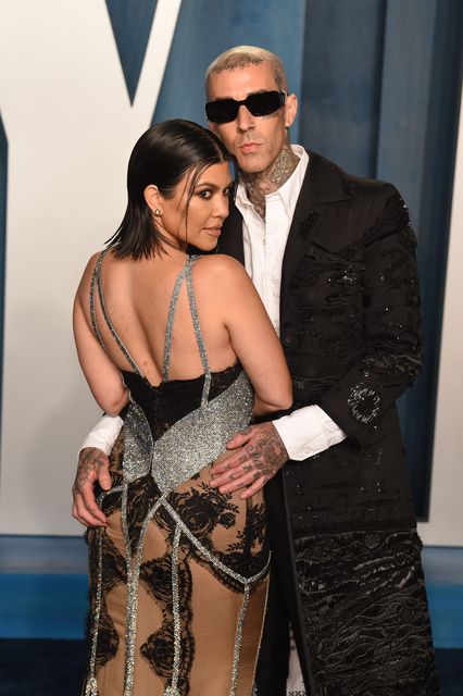 Kourtney Kardashian and Travis Barker in 2022 (Doug Peters/PA)