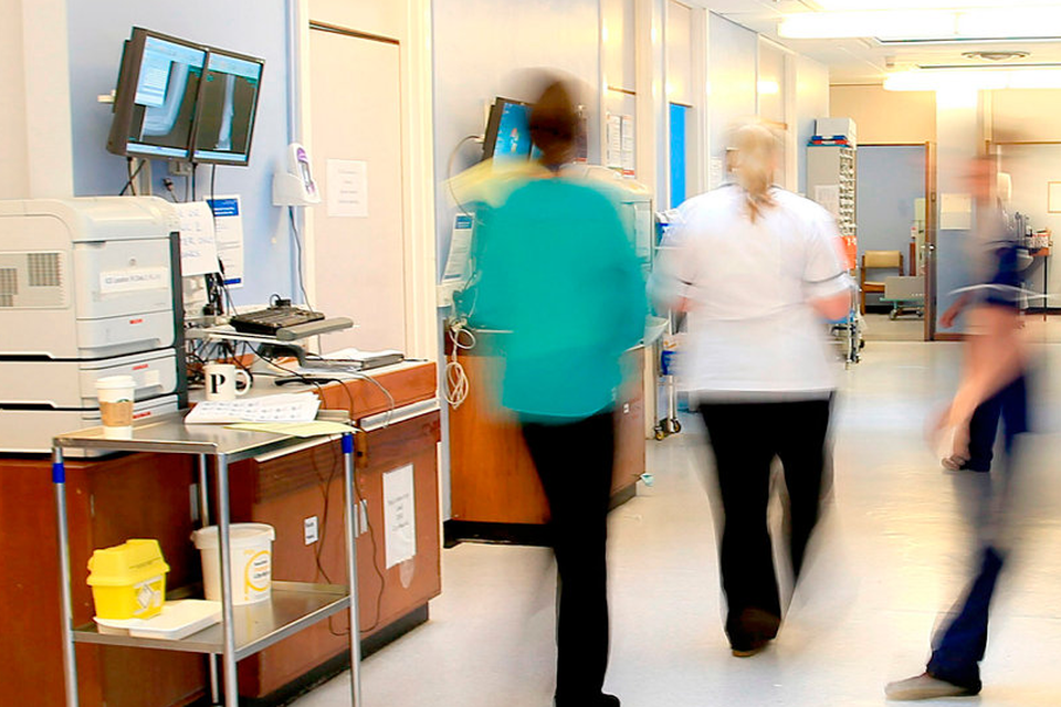 Hard work: Hospital staff work in some of toughest conditions in the country. Photo: PA Wire